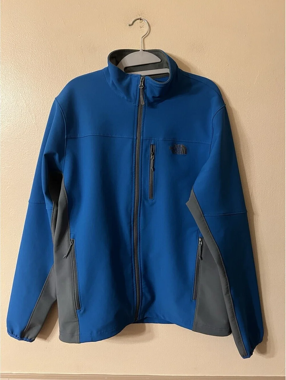 The North Face Pneumatic Apex Jacket Men's Size M Blue/Grey Full Zip Pockets